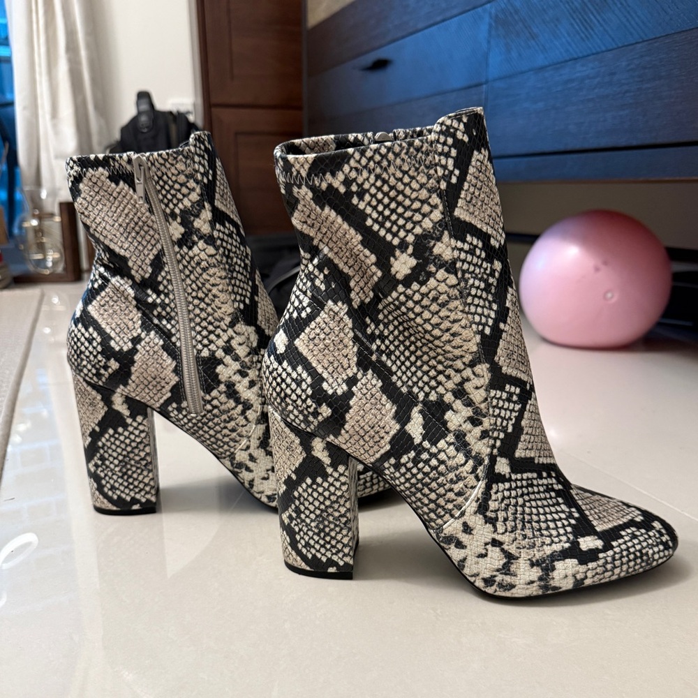 Snakeskin Ankle Boots